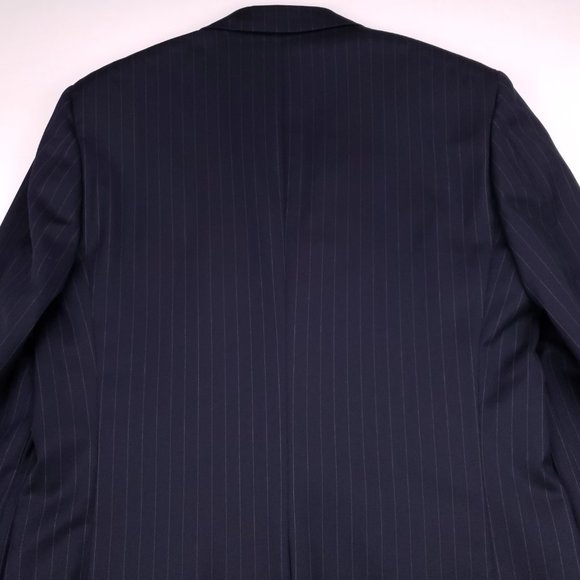 Brooks Brothers 39L Suit Navy Pinstriped Wool Mens - Picture 11 of 12